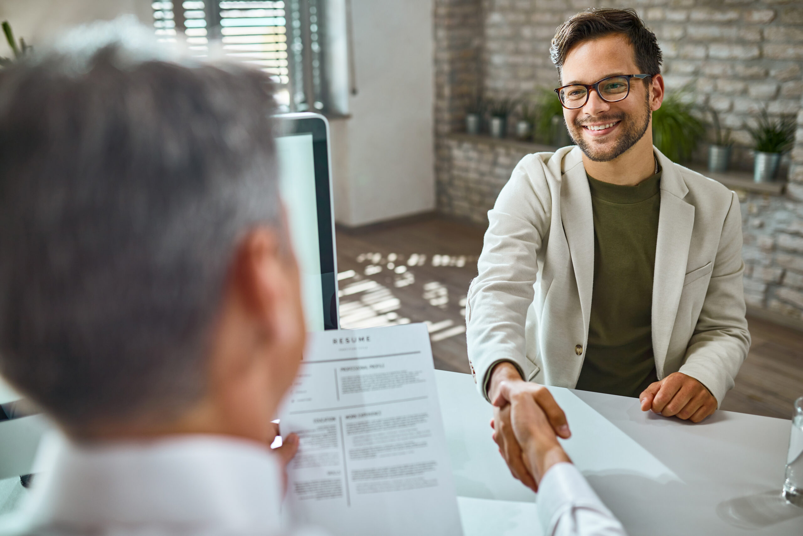 Successful candidate being recruited